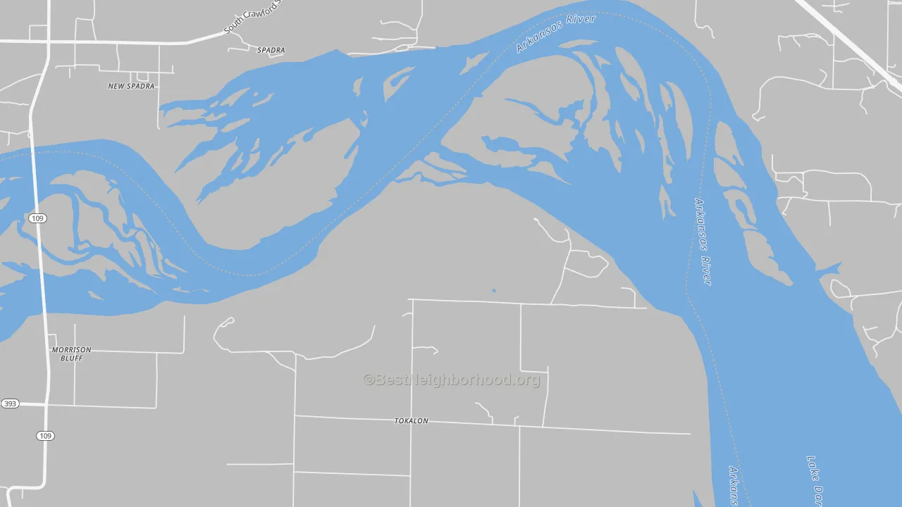 Transit Grade map of Spadra, AR