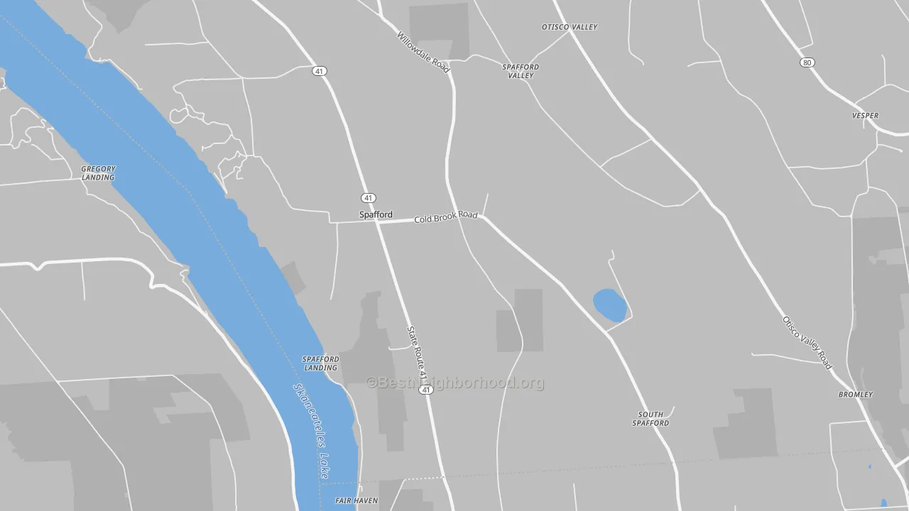 Transit Grade map of Spafford, NY