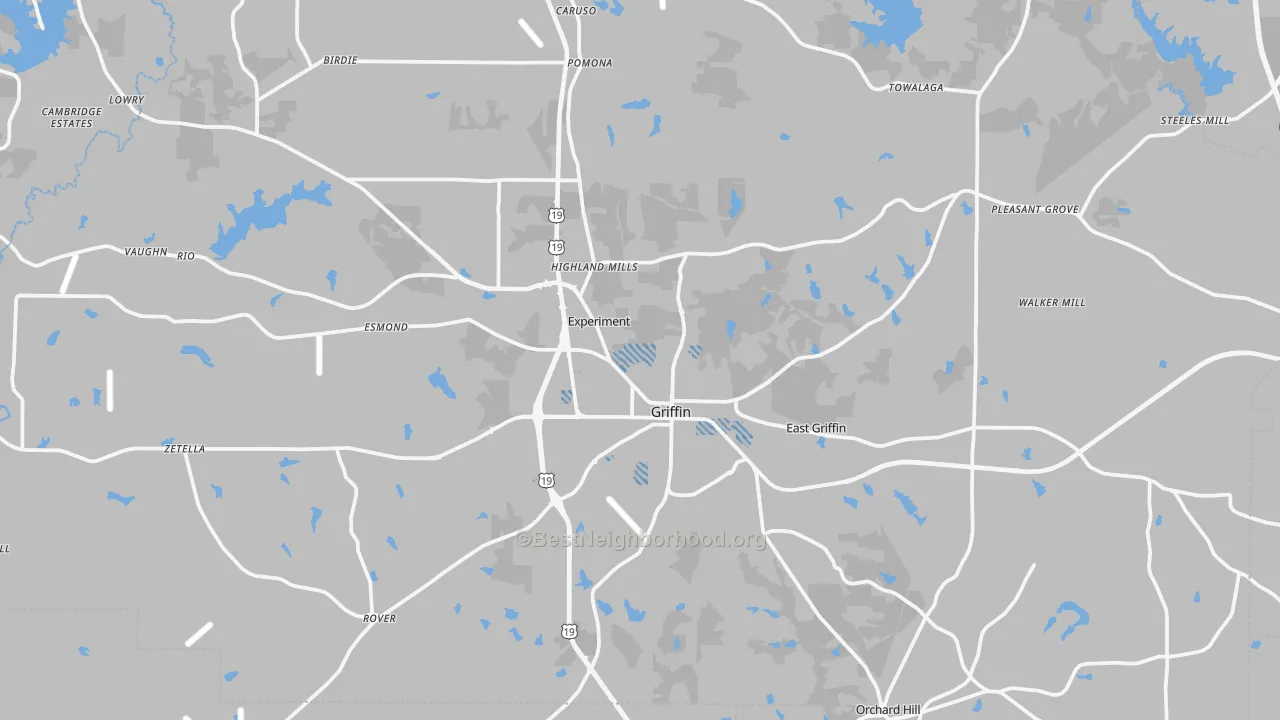 Transit Grade map of Spalding County, GA