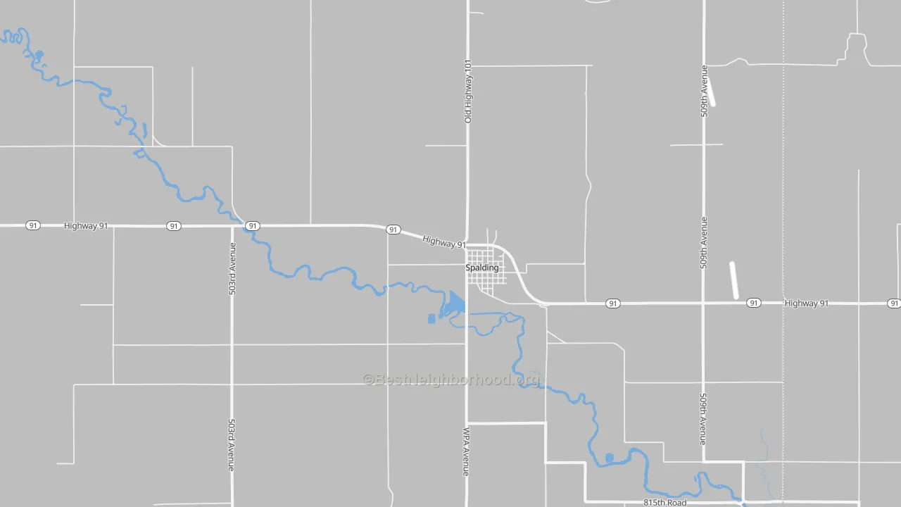 Transit Grade map of Spalding, NE