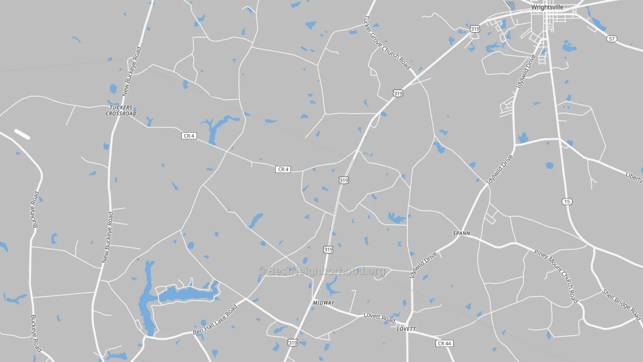 Transit Grade map of Spann, GA