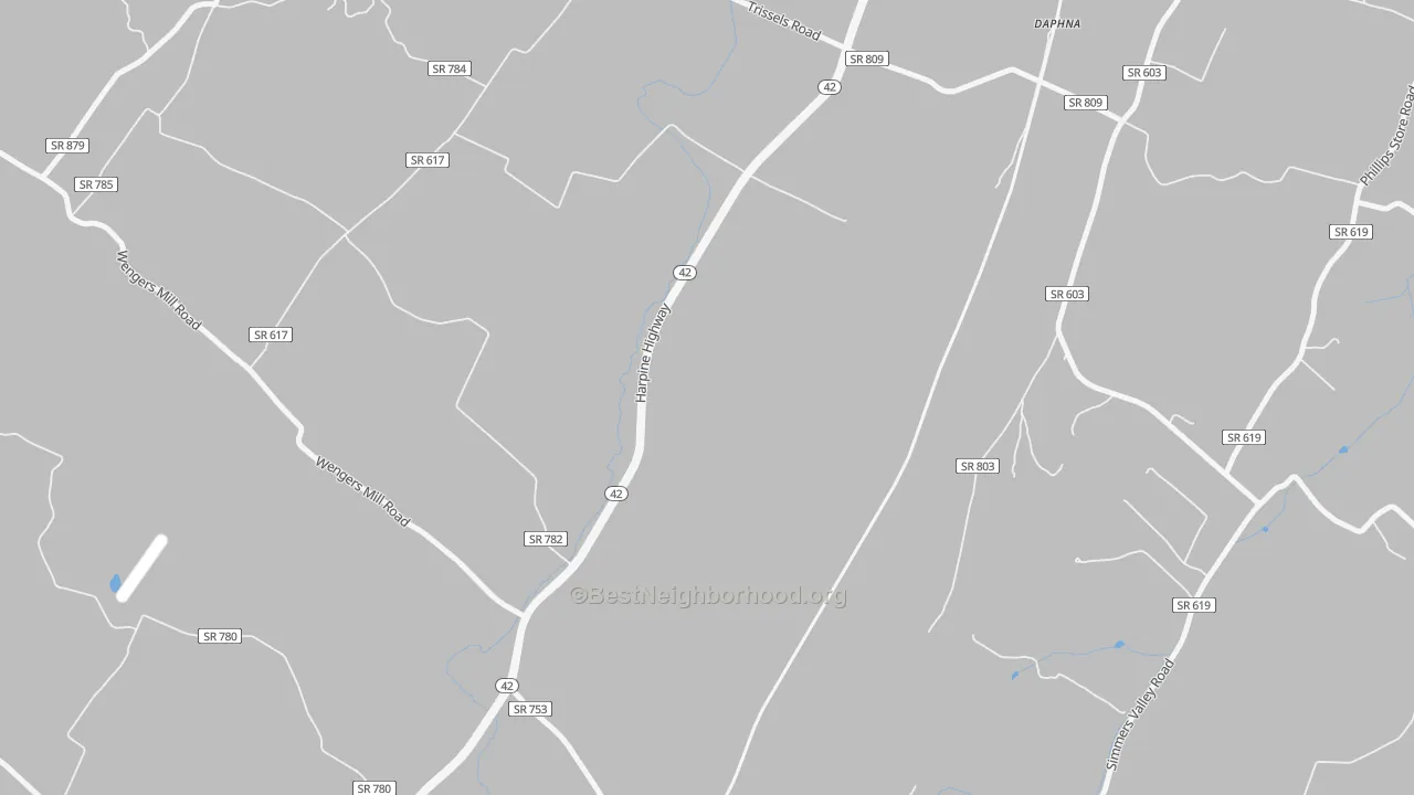 Transit Grade map of Sparkling Springs, VA