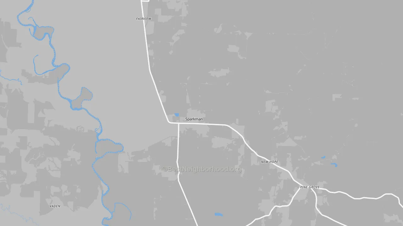 Transit Grade map of Sparkman, AR