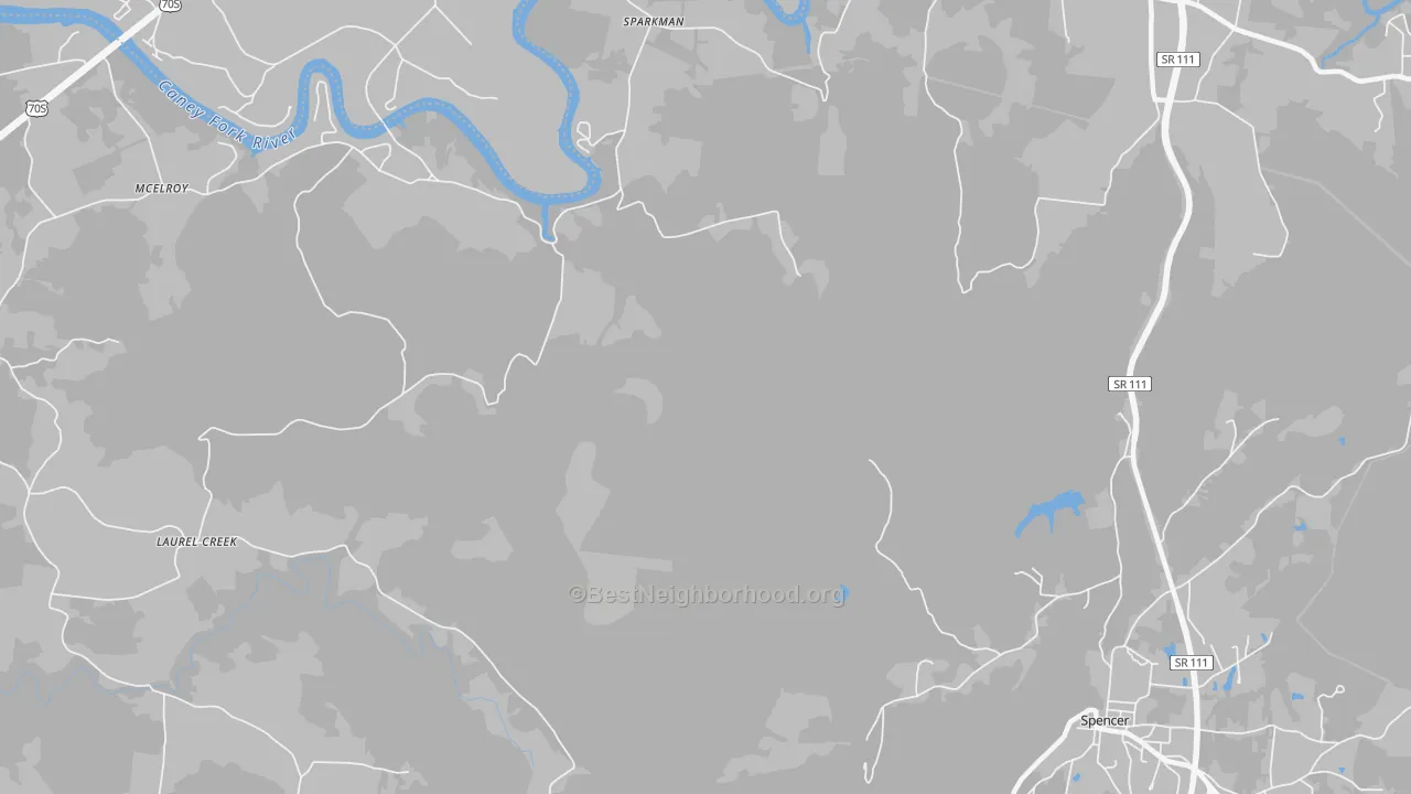Transit Grade map of Sparkman, TN