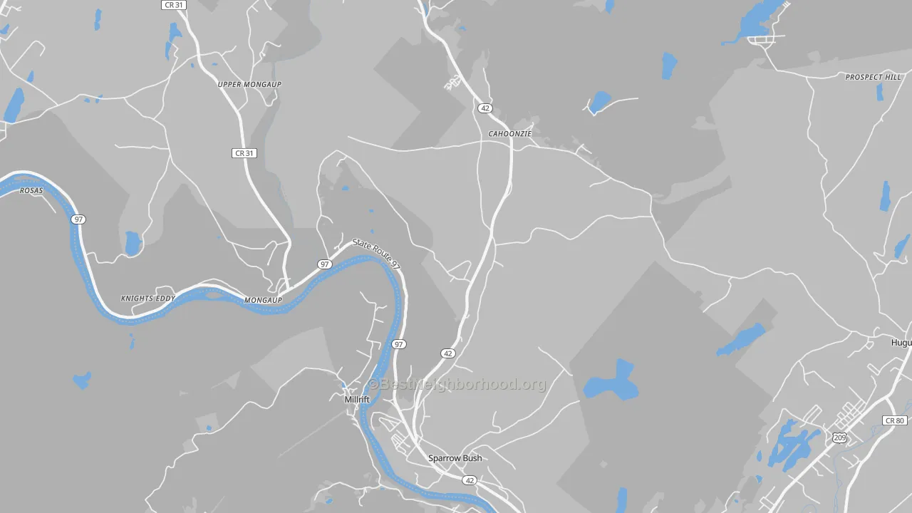 Transit Grade map of Sparrow Bush, NY