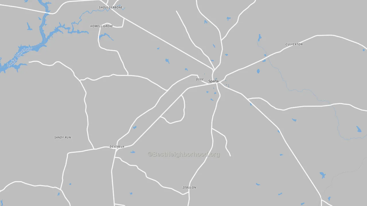 Transit Grade map of Sparta, GA