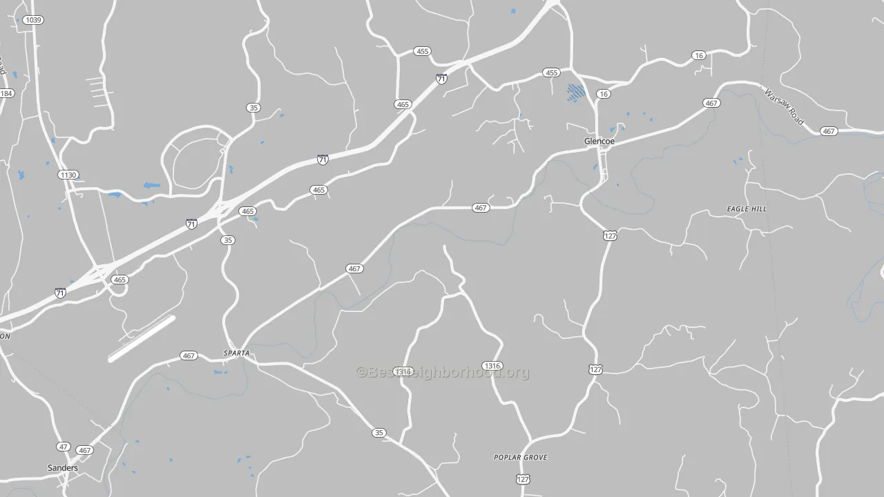 Transit Grade map of Sparta, KY