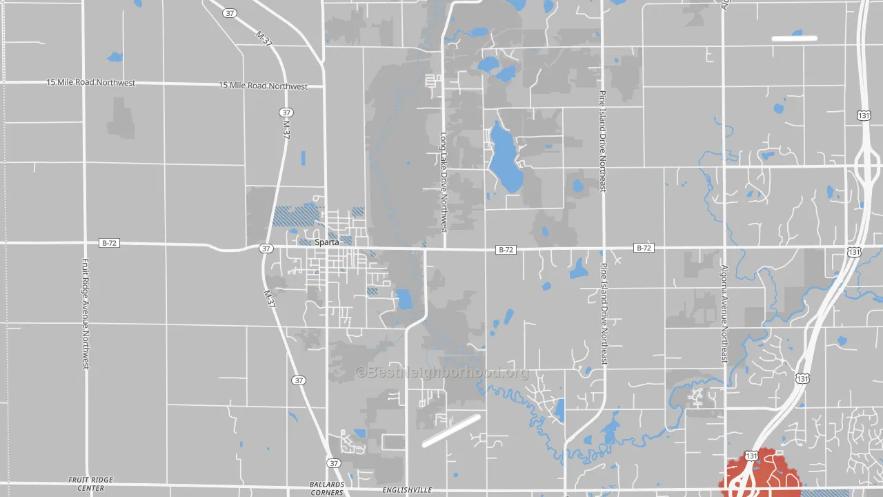 Transit Grade map of Sparta, MI
