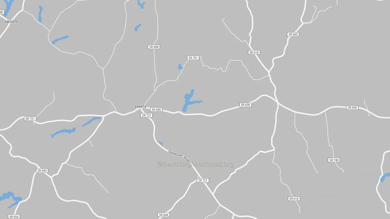Transit Grade map of Sparta, VA