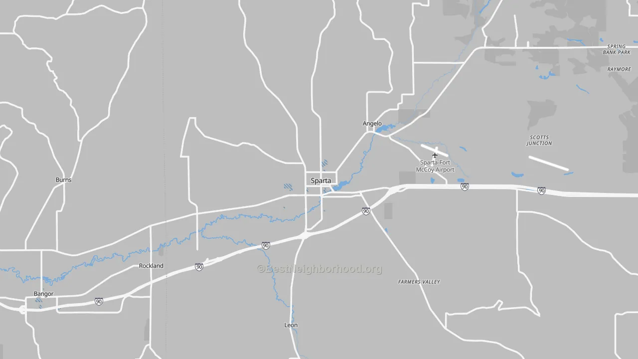 Transit Grade map of Sparta, WI