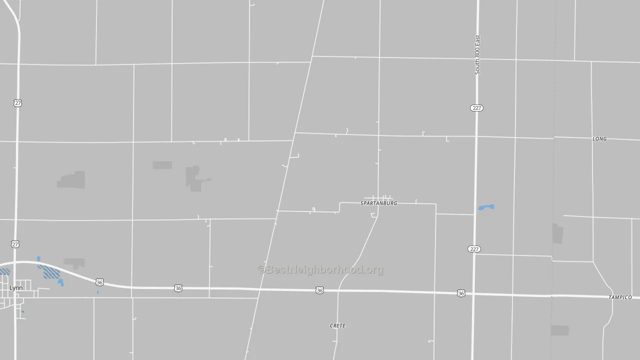 Transit Grade map of Spartanburg, IN