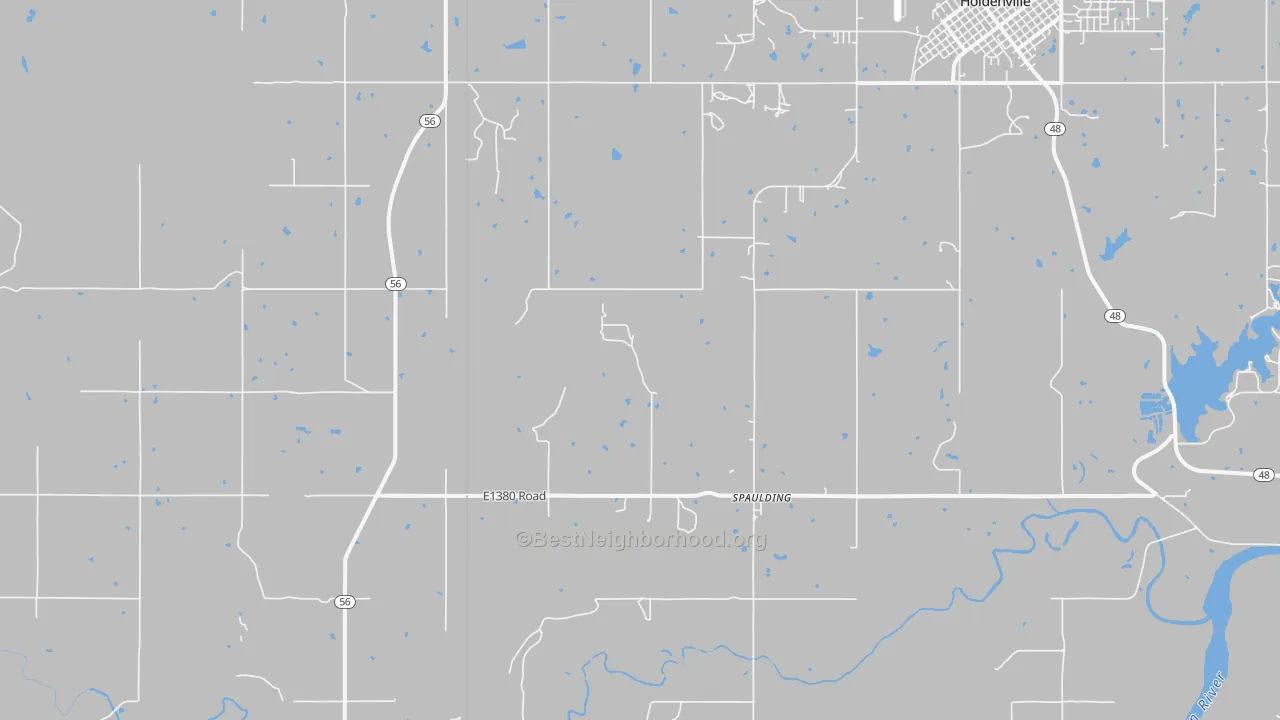 Transit Grade map of Spaulding, OK