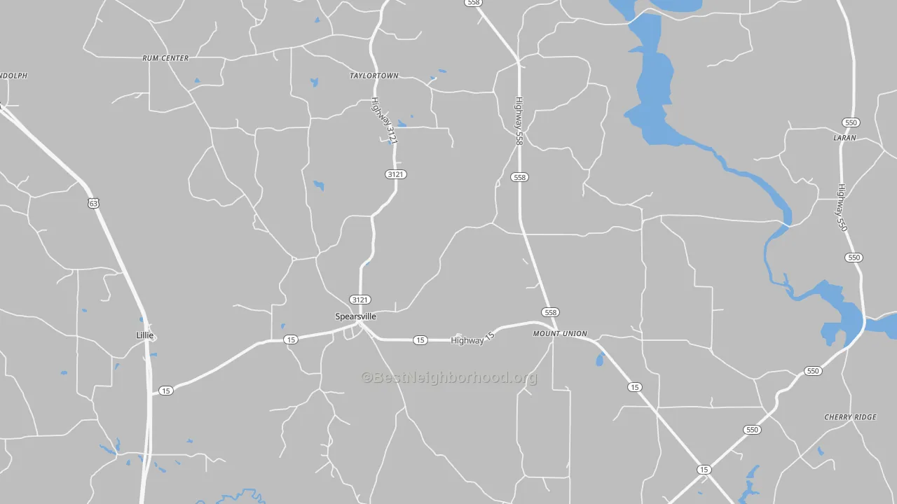 Transit Grade map of Spearsville, LA