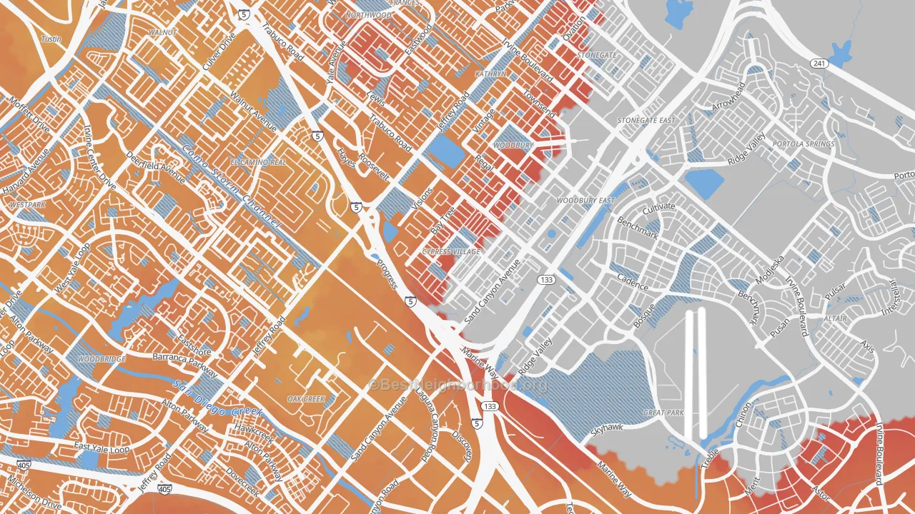 Transit Grade map of Spectrum, Irvine, CA