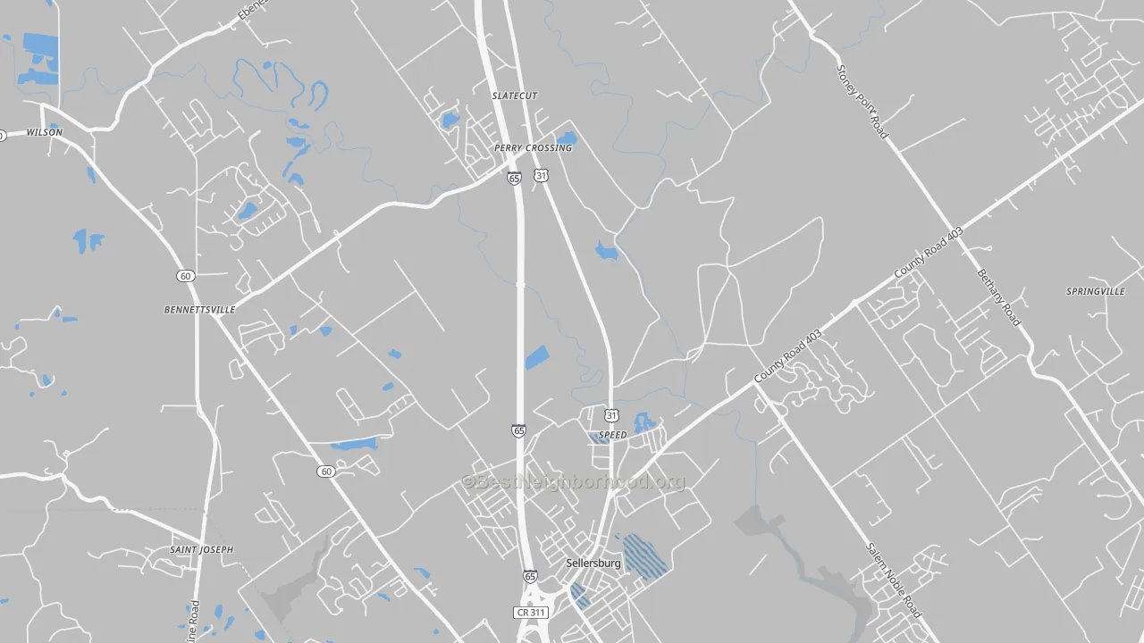 Transit Grade map of Speed, IN