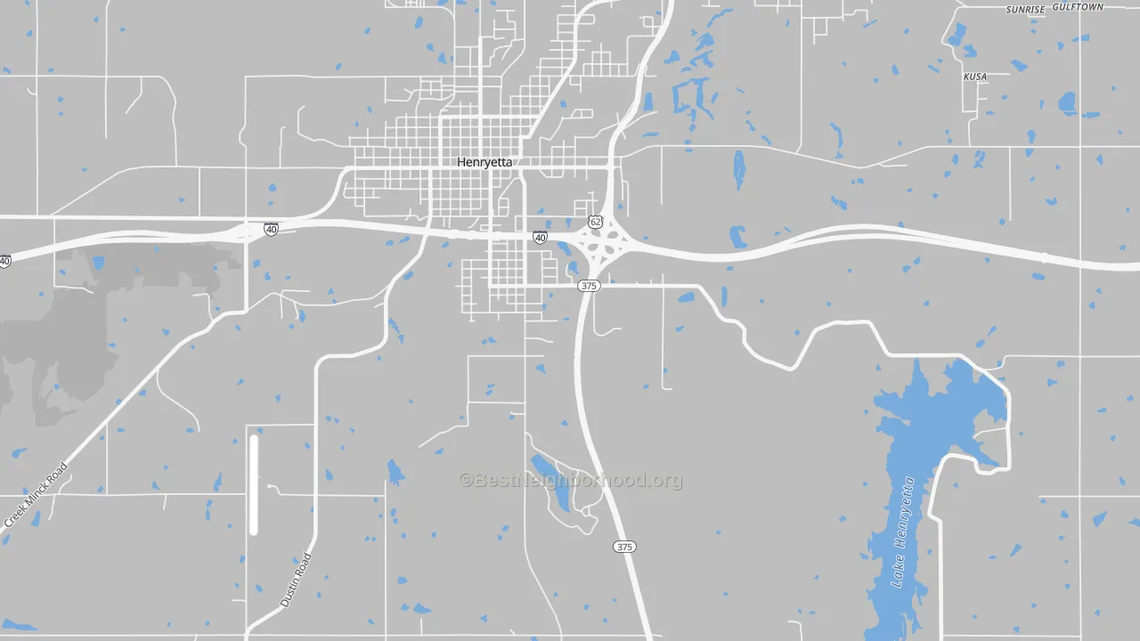 Transit Grade map of Spelter City, OK