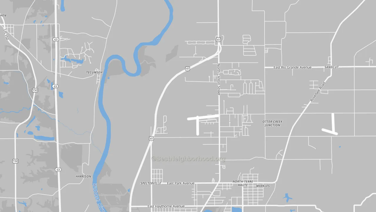 Transit Grade map of Spelterville, IN