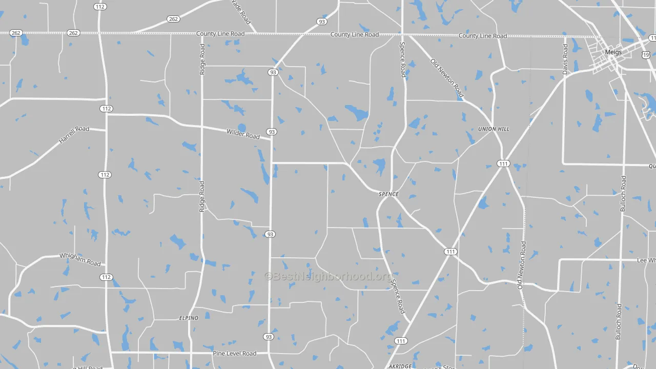 Transit Grade map of Spence, GA