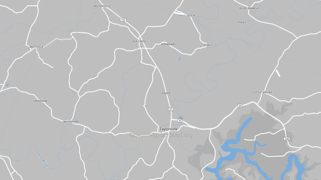Transit Grade map of Spencer County, KY