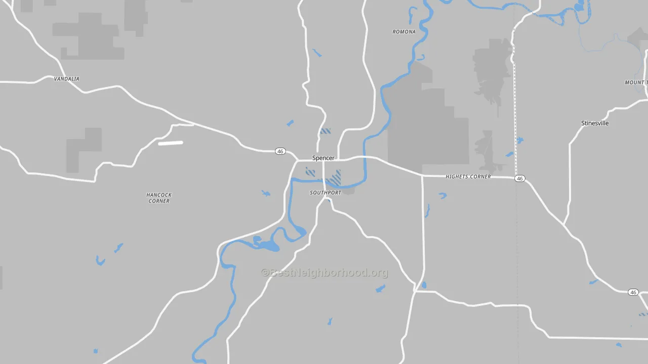 Transit Grade map of Spencer, IN