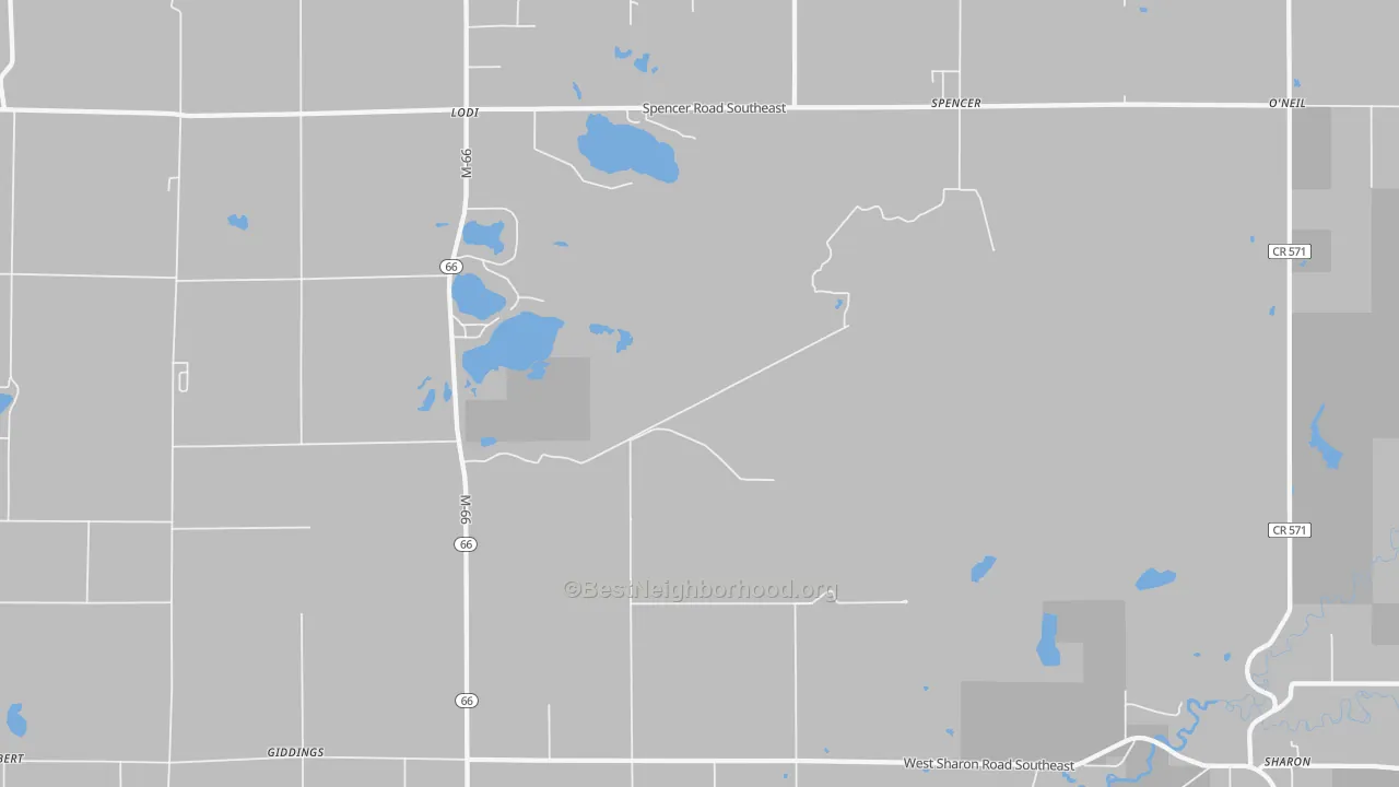 Transit Grade map of Spencer, MI