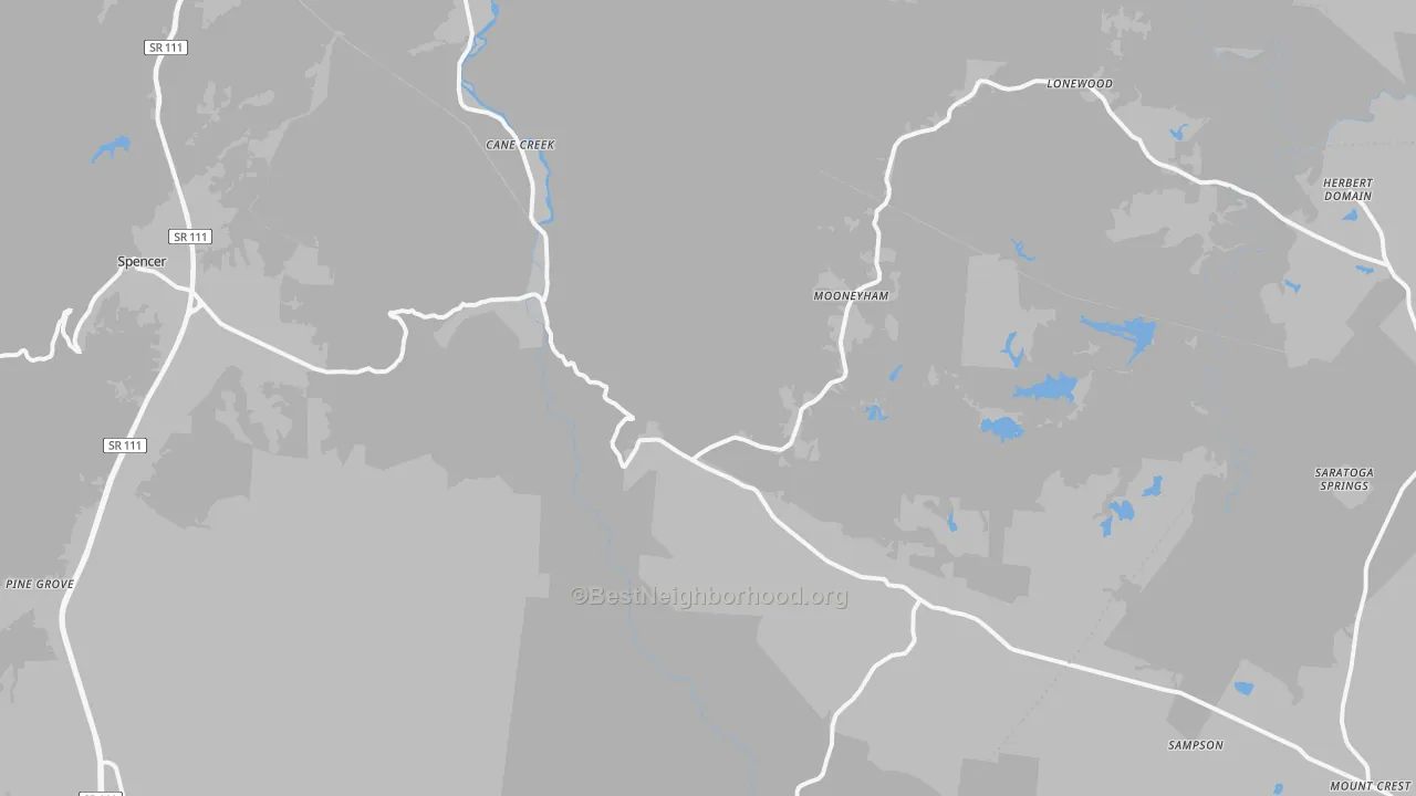 Transit Grade map of Spencer, TN
