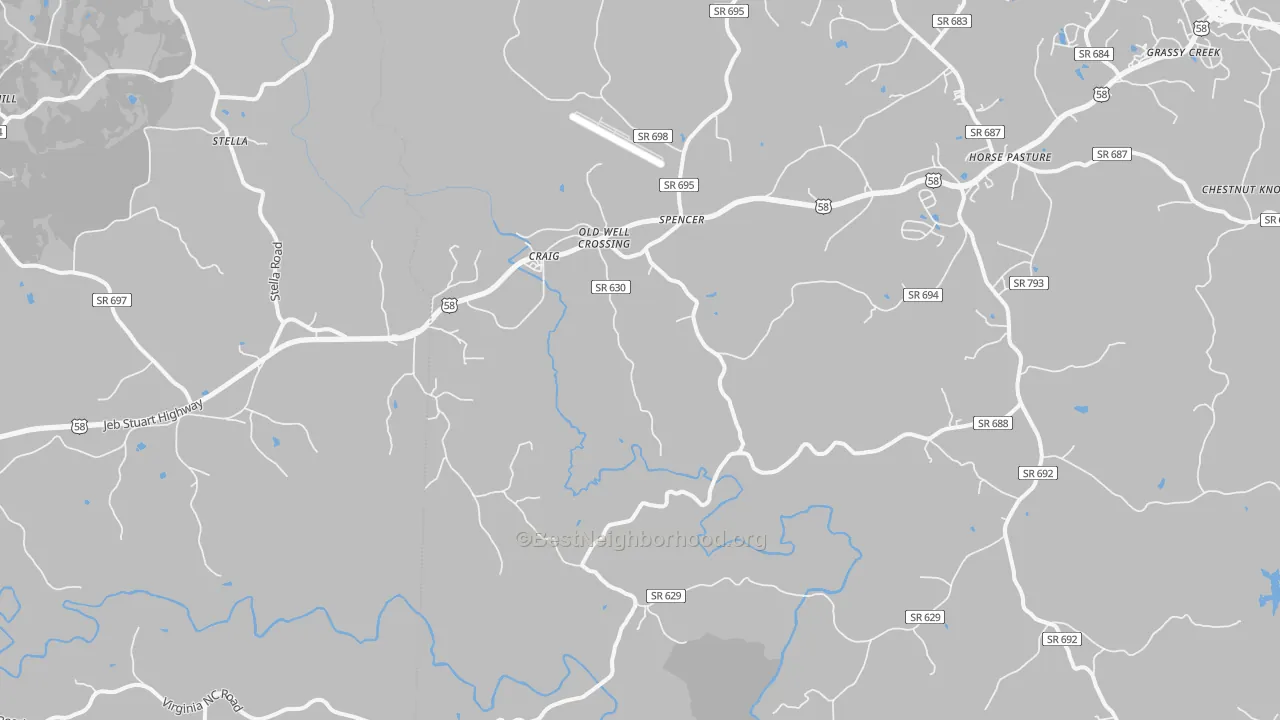 Transit Grade map of Spencer, VA