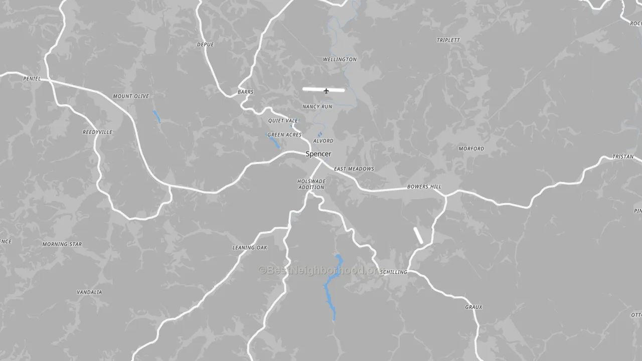 Transit Grade map of Spencer, WV