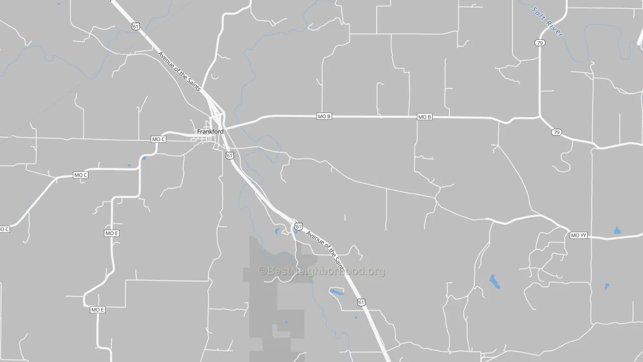 Transit Grade map of Spencerburg, MO