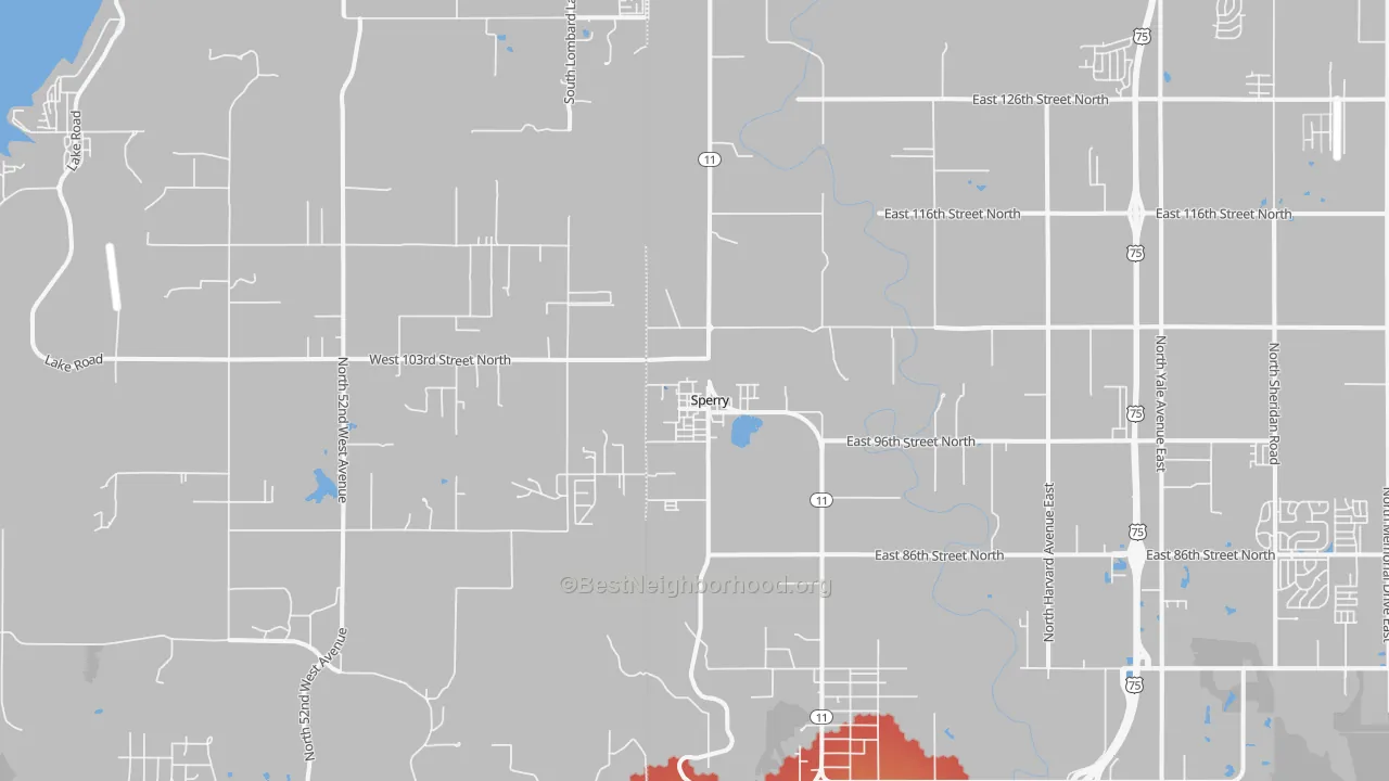 Transit Grade map of Sperry, OK