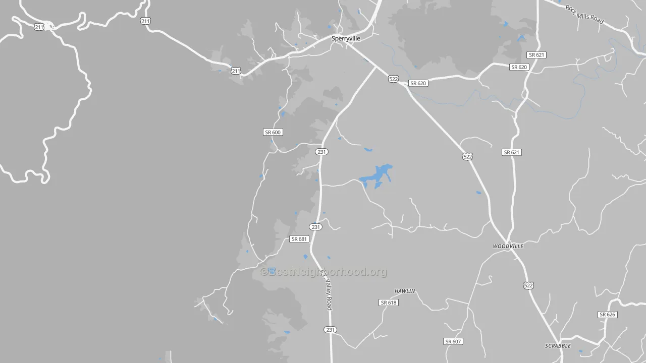 Transit Grade map of Sperryville, VA