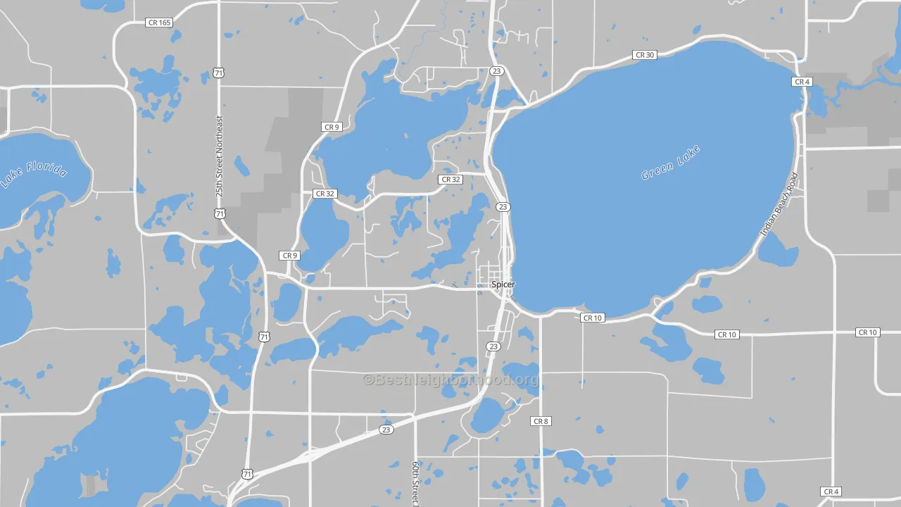 Transit Grade map of Spicer, MN
