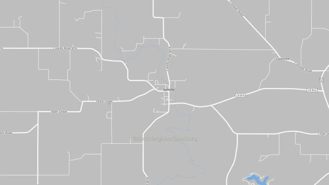 Transit Grade map of Spillville, IA