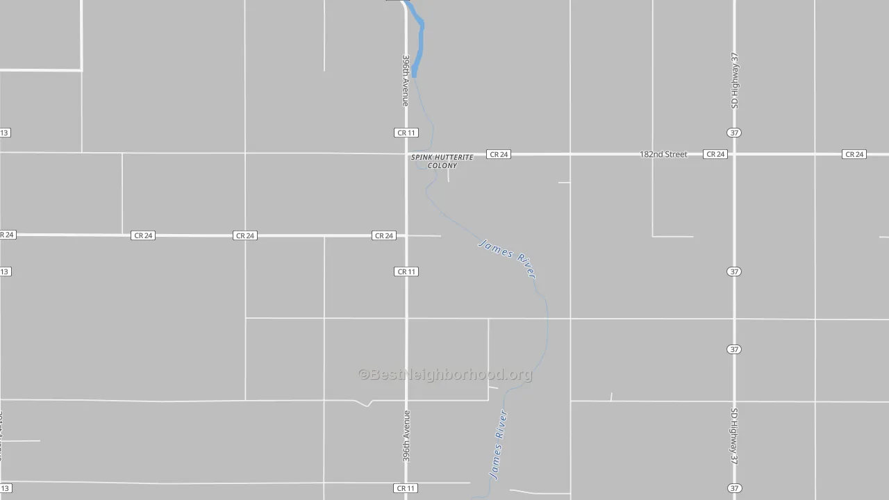 Transit Grade map of Spink Colony, SD