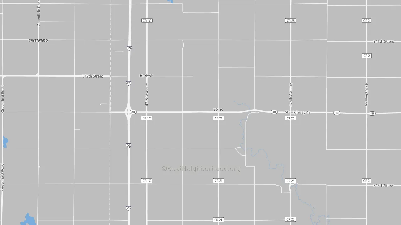 Transit Grade map of Spink, SD