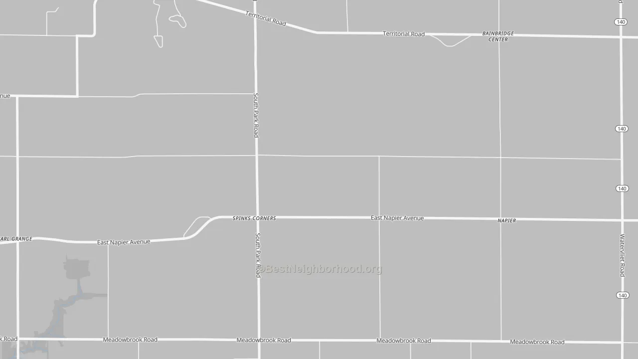 Transit Grade map of Spinks Corners, MI