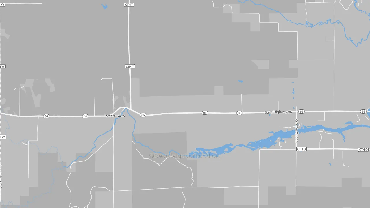 Transit Grade map of Spirit Falls, WI