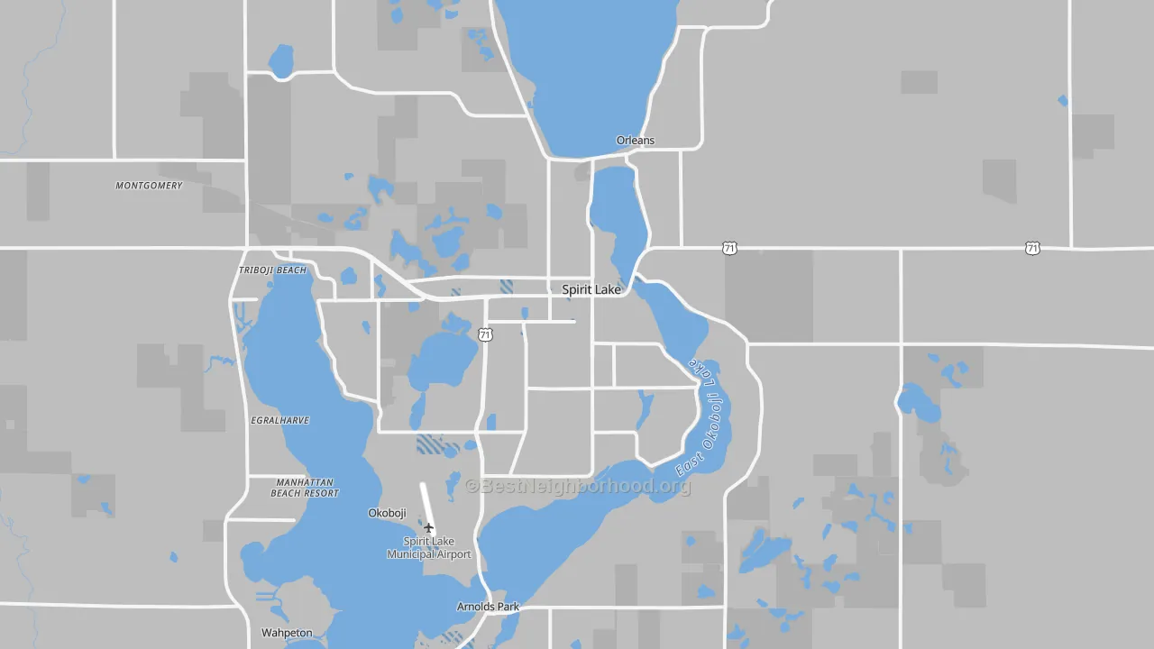 Transit Grade map of Spirit Lake, IA