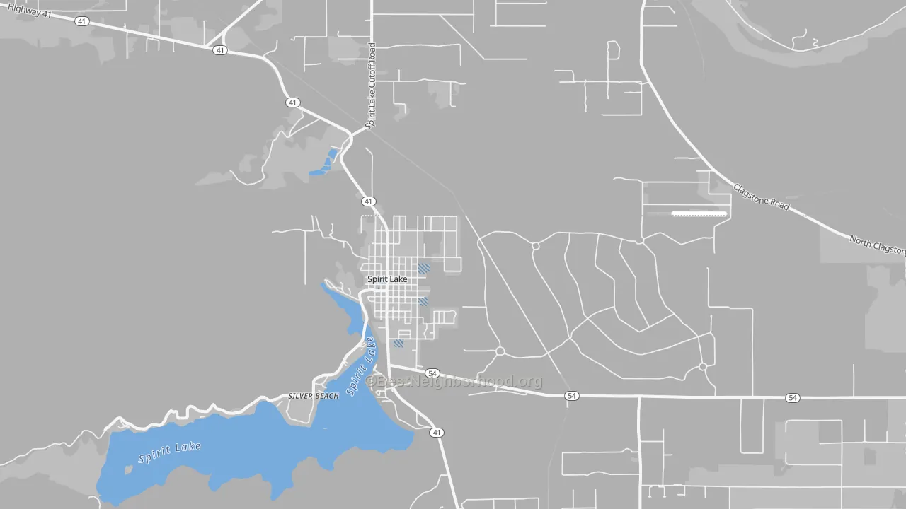 Transit Grade map of Spirit Lake, ID