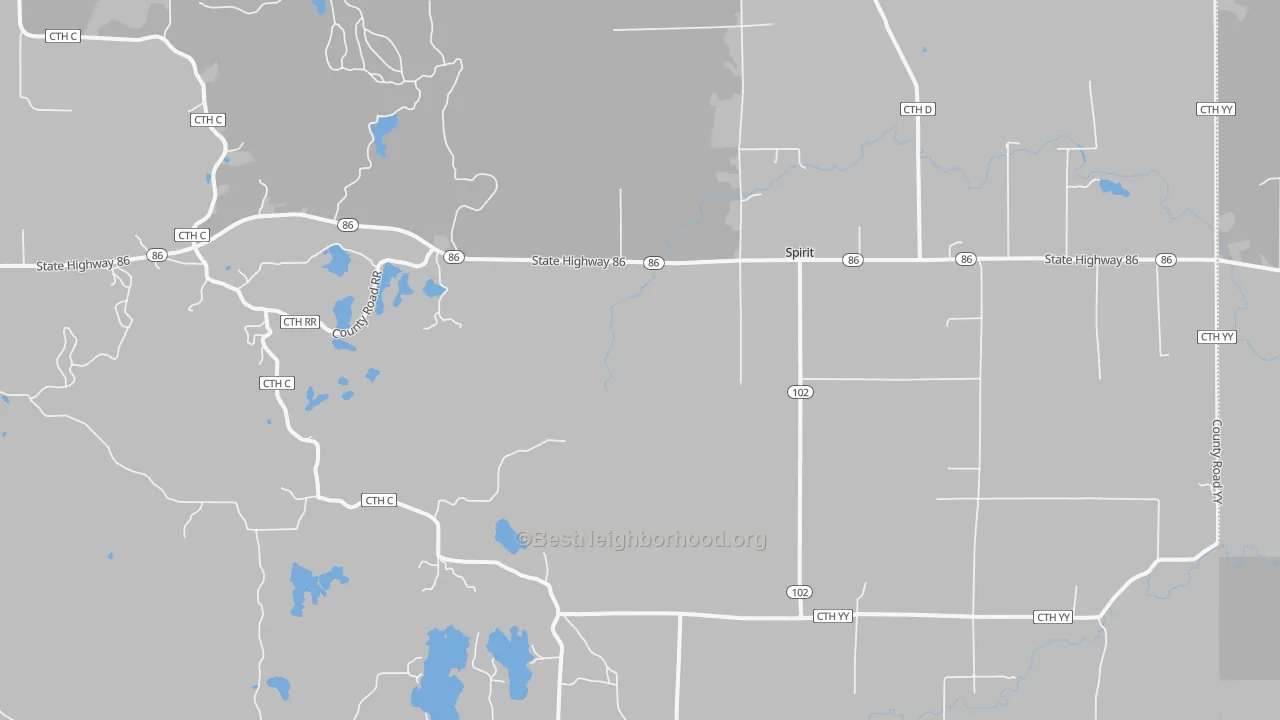 Transit Grade map of Spirit, WI