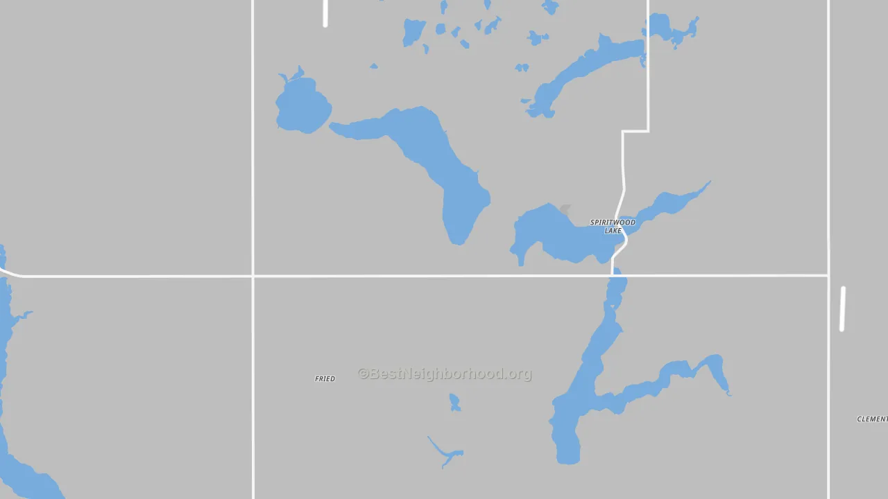 Transit Grade map of Spiritwood Lake, ND