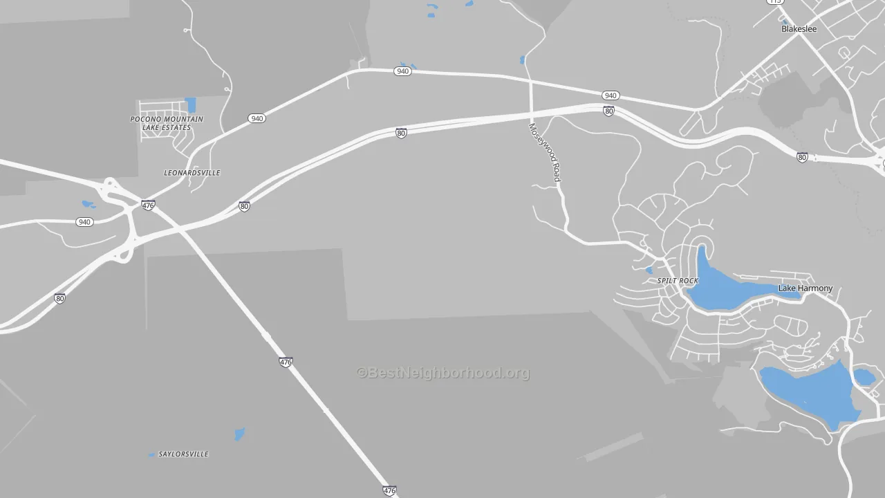Transit Grade map of Split Rock, PA