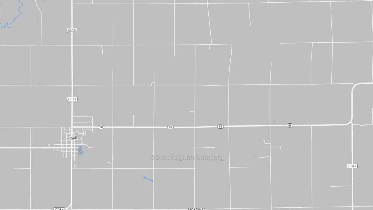 Transit Grade map of Spokeville, WI