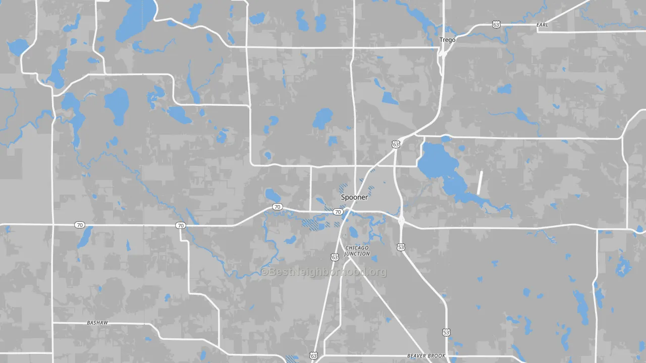 Transit Grade map of Spooner, WI