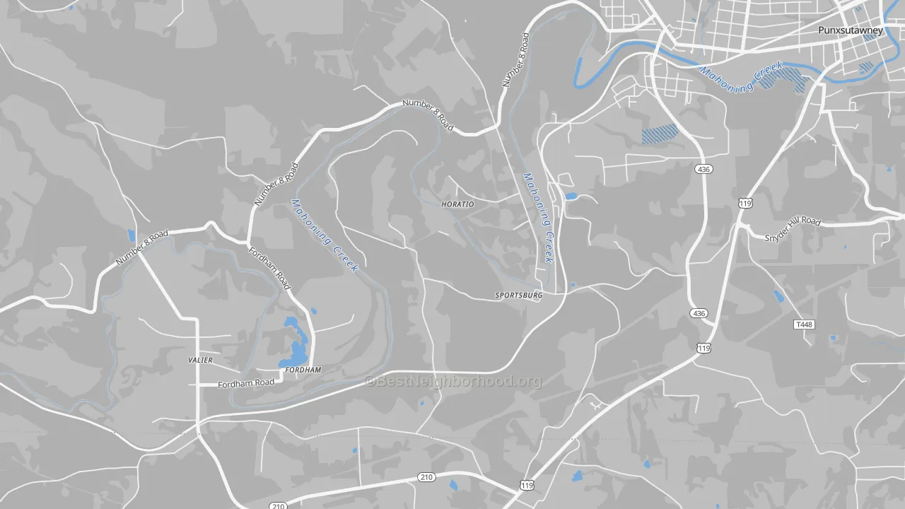 Transit Grade map of Sportsburg, PA