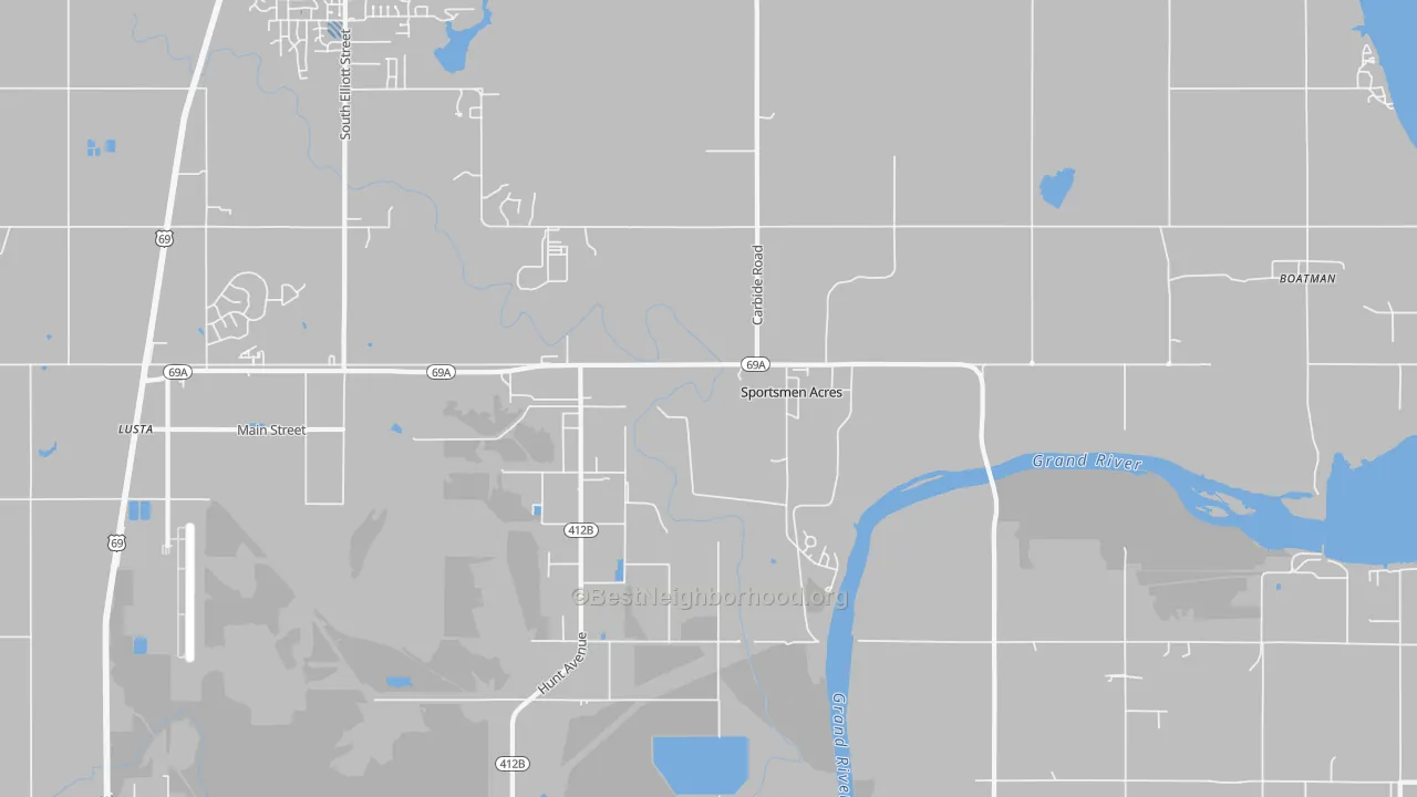 Transit Grade map of Sportsmen Acres, OK