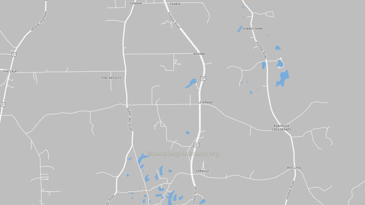 Transit Grade map of Sprague, AL