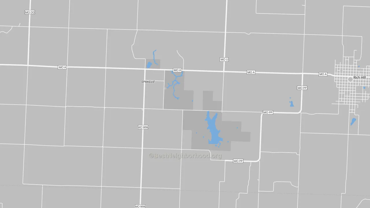 Transit Grade map of Sprague, MO