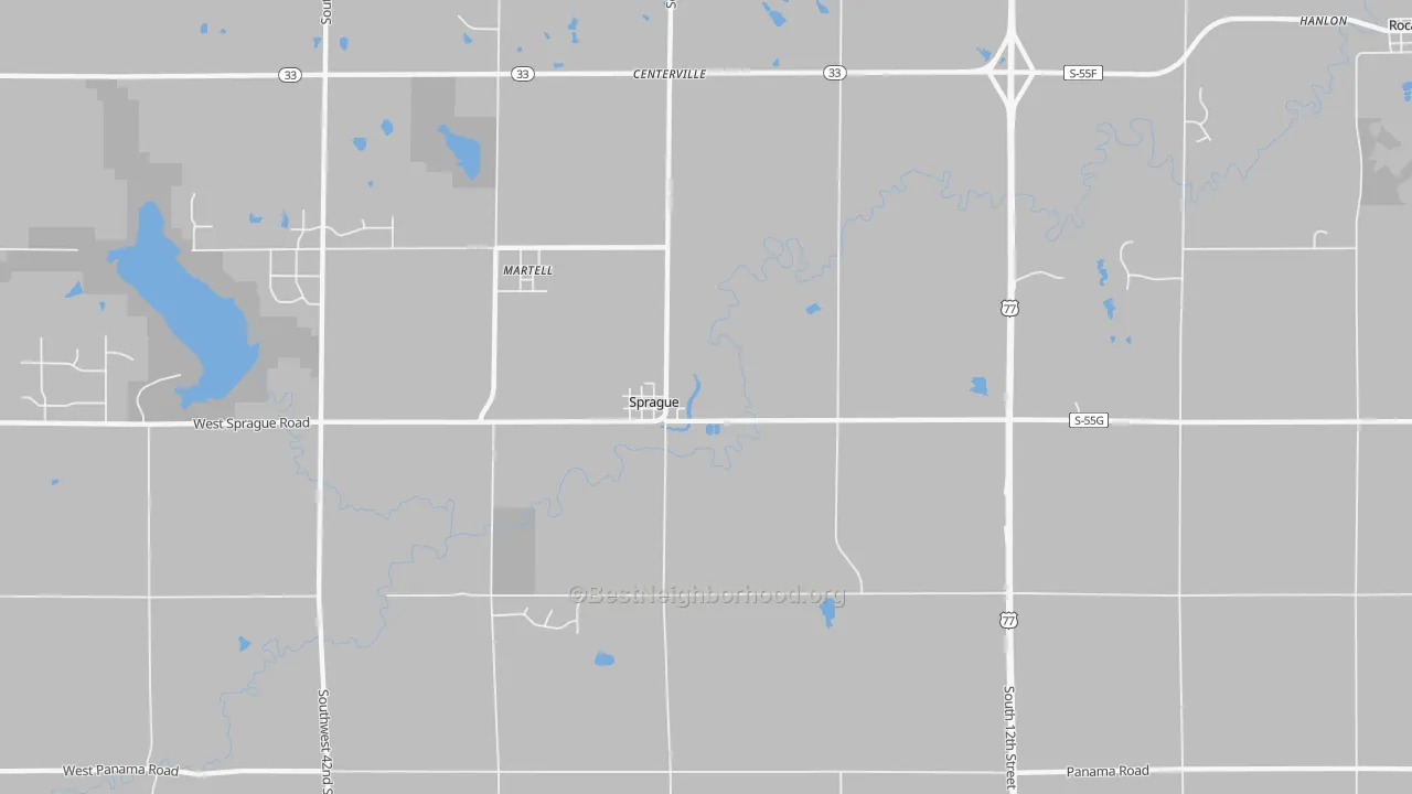 Transit Grade map of Sprague, NE