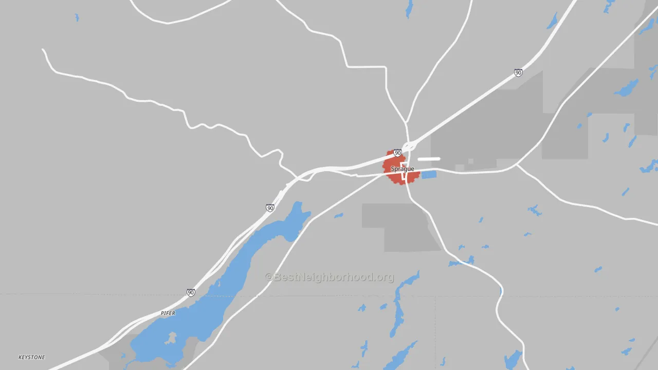 Transit Grade map of Sprague, WA